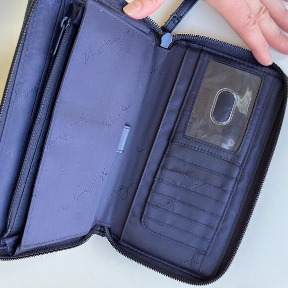 Vera Bradley Marrakesh Beads Slim Wristlet Zip Around Wallet Blue Orange - Picture 5 of 5